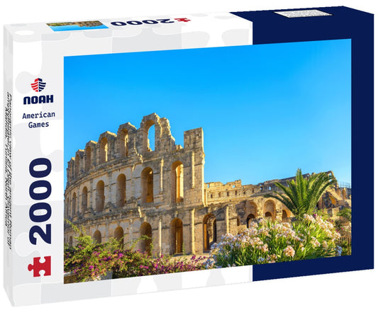 Noah Jigsaw Puzzle Panoramic view of the ancient Roman amphitheater in El Djem. Governor of Mahdia, Tunisia, North Africa 2000 pieces