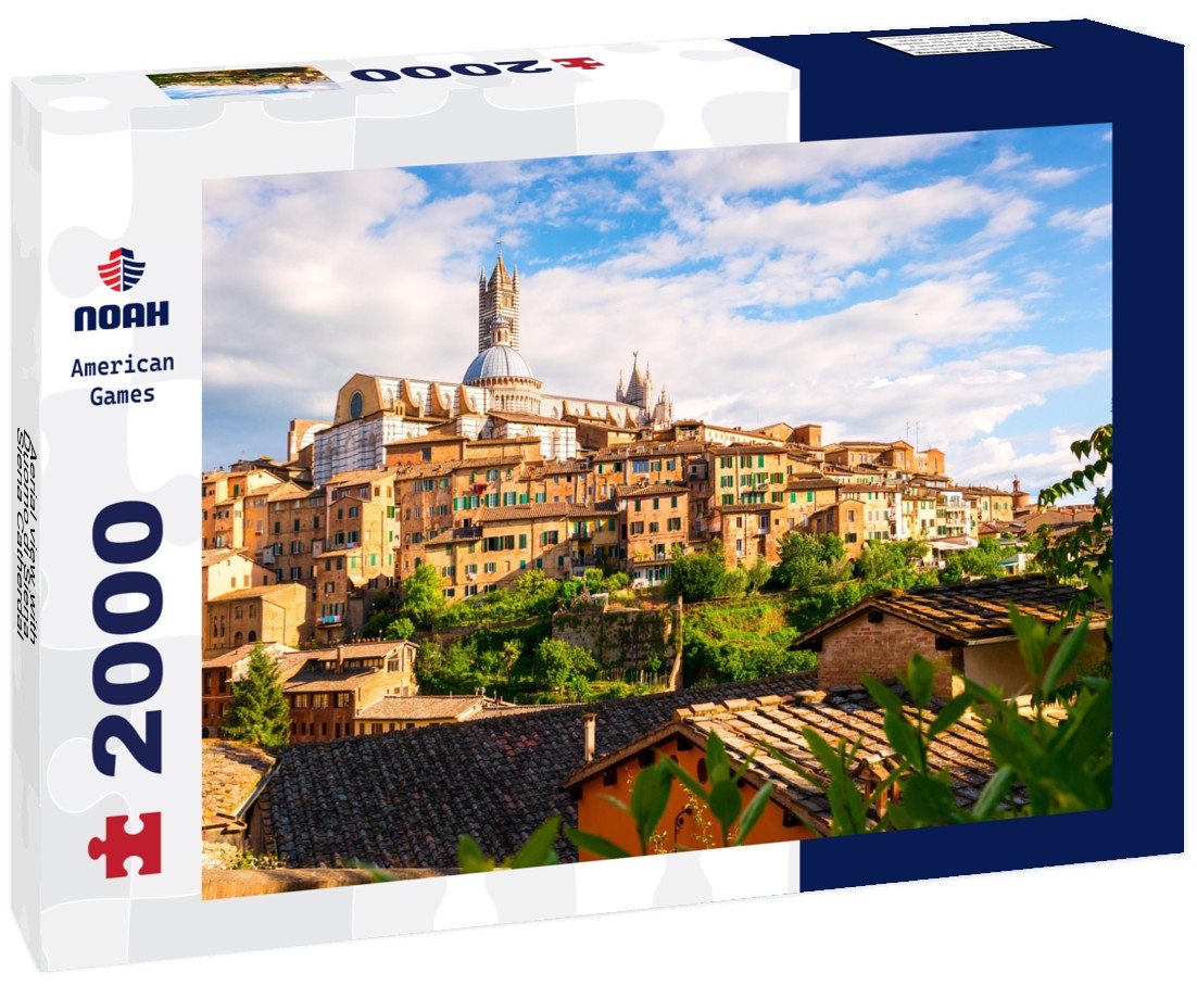 Aerial view with Duomo di Siena - Siena Catherdal, Tuscany, Italy 2000pc Puzzle