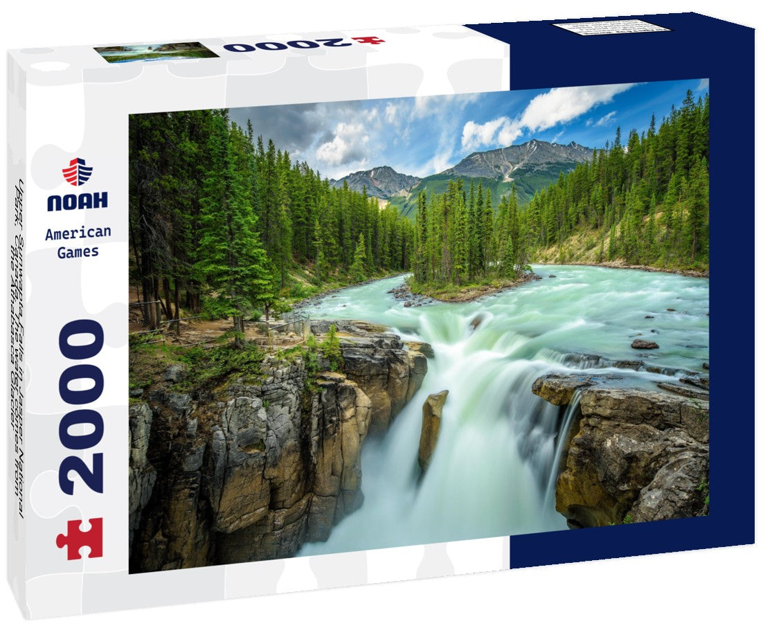 Upper Sunwapta Falls in Jasper National Park, Canada. The water comes from the Athabasca Glacier 2000pc Puzzle