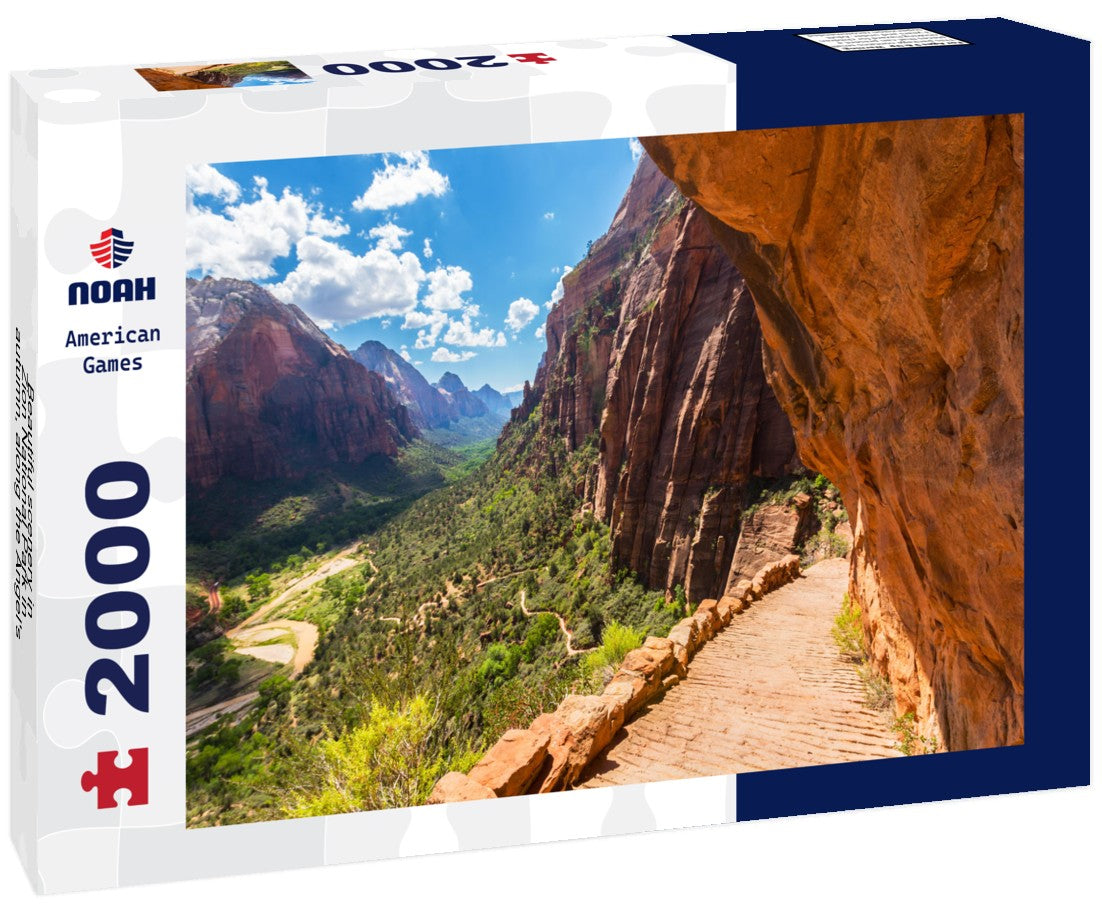 Noah Jigsaw Puzzle Beautiful scenery in Zion National Park in autumn, along the Angel's Landing trail 2000 pieces