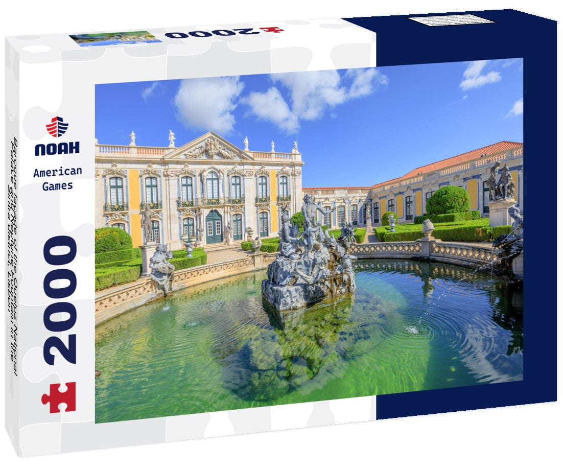 Baroque façade of the Queluz National Palace and Neptune Fountain in the Sintra district, Lisbon 2000pc Puzzle