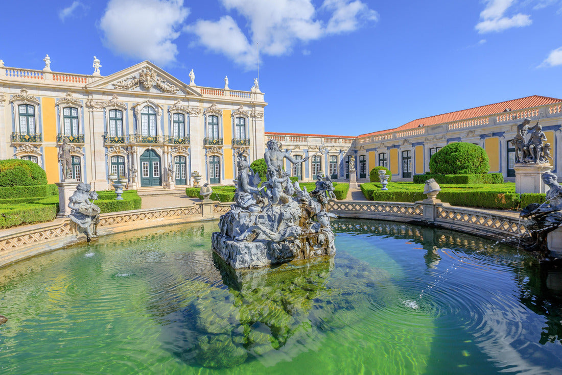 Baroque façade of the Queluz National Palace and Neptune Fountain in the Sintra district, Lisbon 2000pc Puzzle