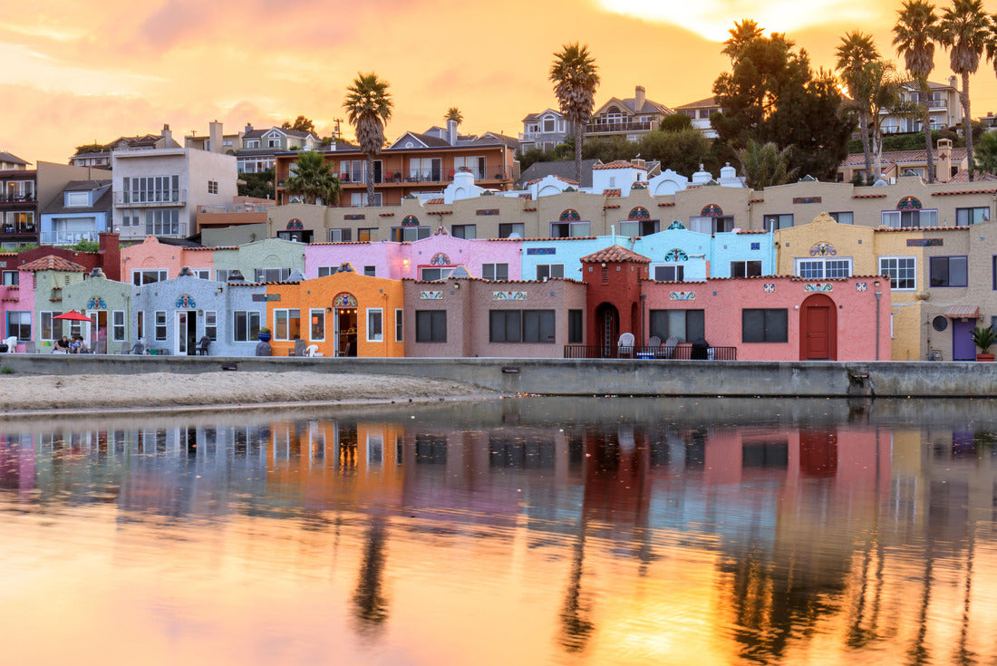 Capitola Village Sunset Vibrancy. Esplanade, Capitola, Santa Cruz County, California, USA 2000pc Puzzle