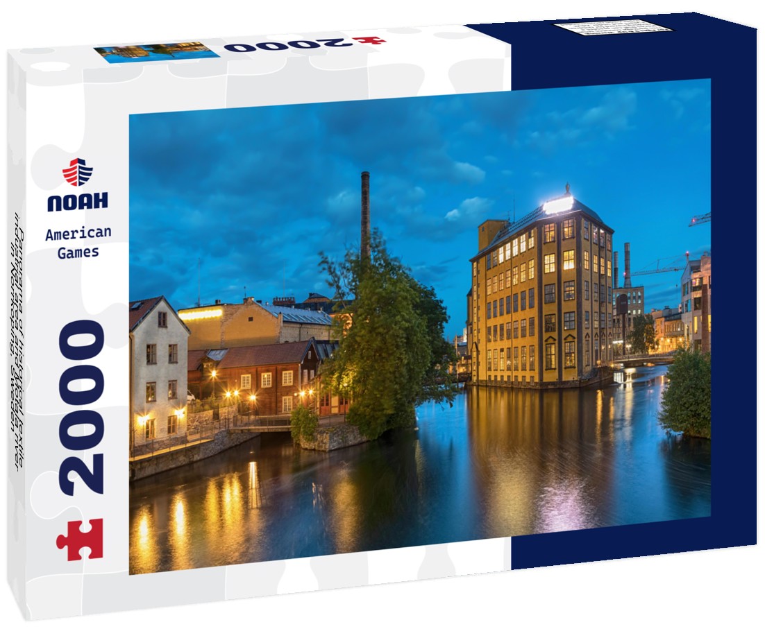 historical textile industrial area and Motala river in Norrkoping, Sweden 2000pc Puzzle
