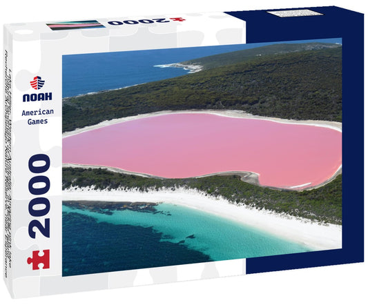 Noah Jigsaw Puzzle Lake Hillier, Western Australia: Amazing pink lake, natural landmark of Australia, in Middle Island, Recherche Archipelago Nature Reserve, near Esperance 2000 pieces