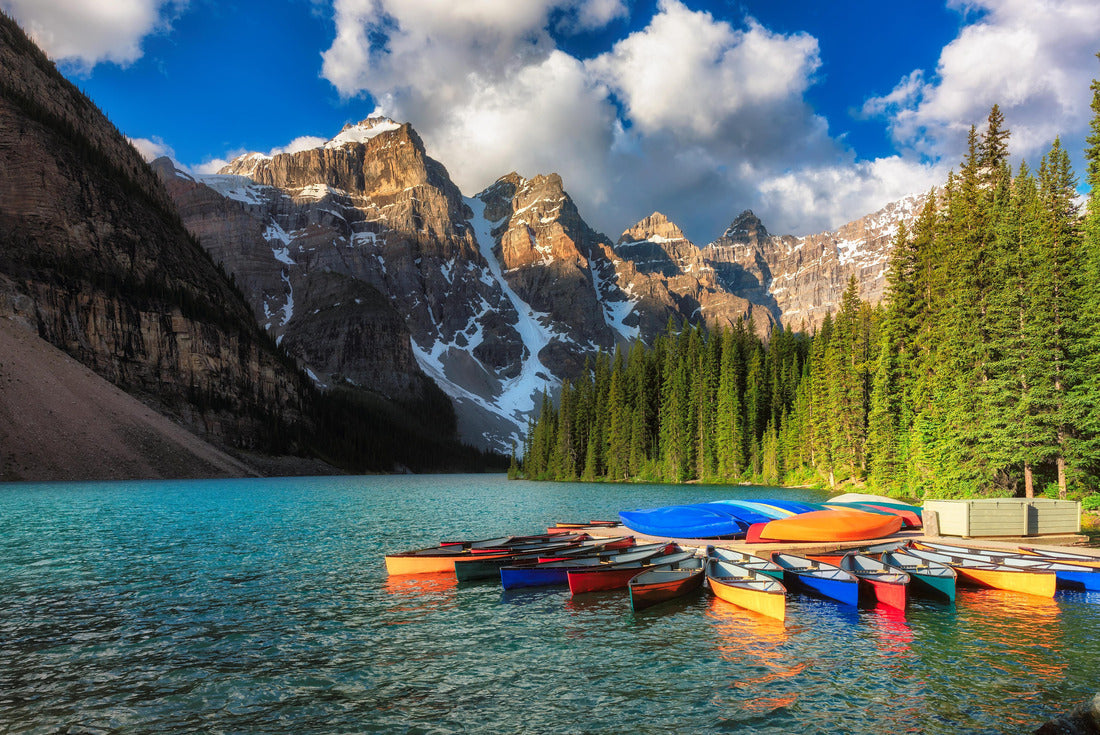 Canoes on Moraine Lake, Banff National Park in the Rocky Mountains, Alberta, Canada 2000pc Puzzle