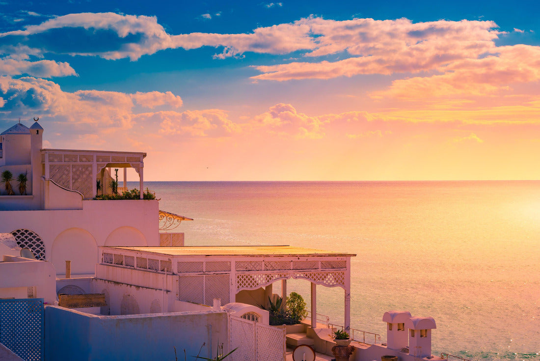 Noah Jigsaw Puzzle Hammamet, Tunisia. Picture of the architecture of the old Medina with dramatic skies at sunset 2000 pieces