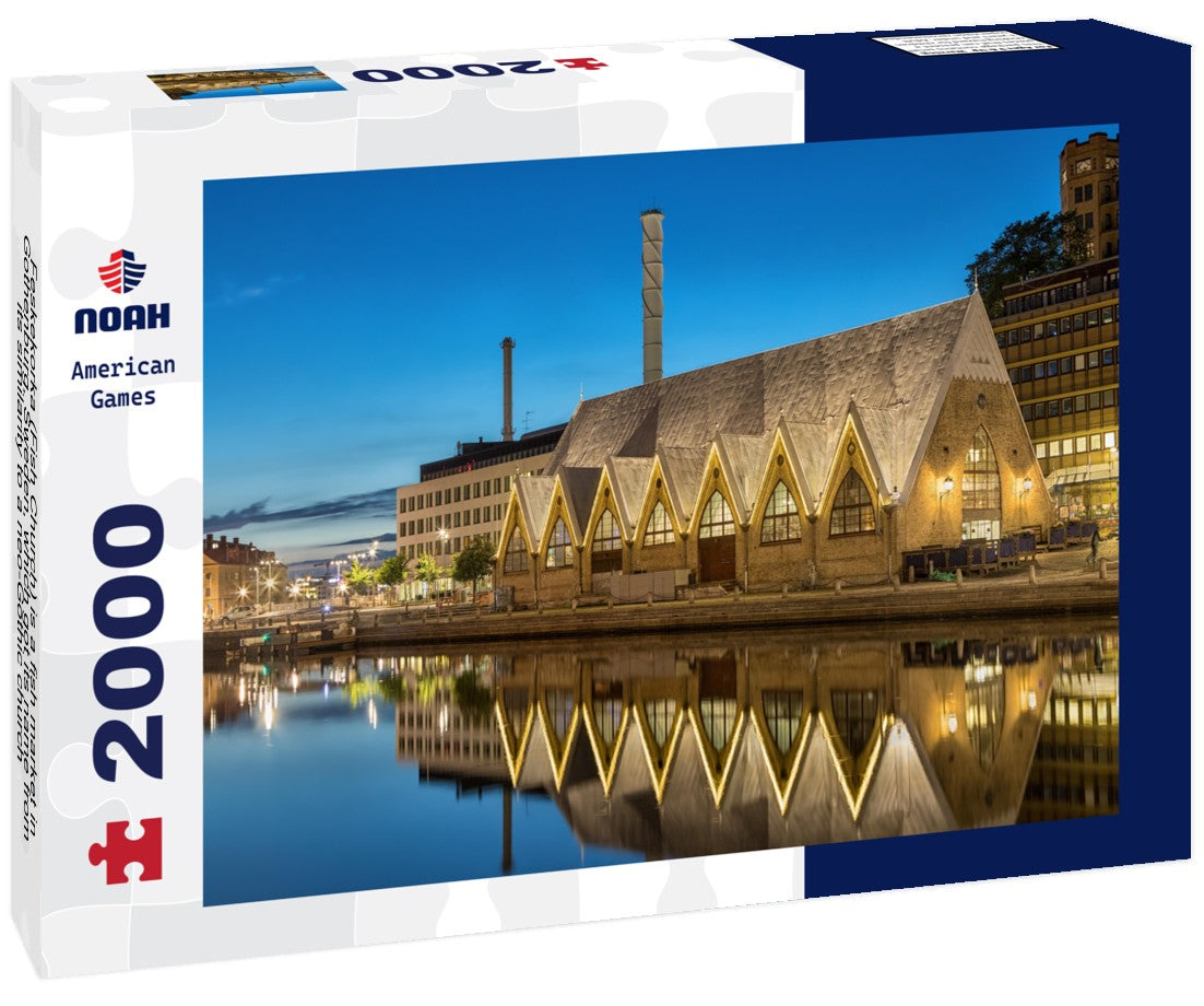 Feskekorka (Fish Church) is a fish market in Gothenburg, Sweden, which got its name from its similarity to a neo-Gothic church 2000pc Puzzle