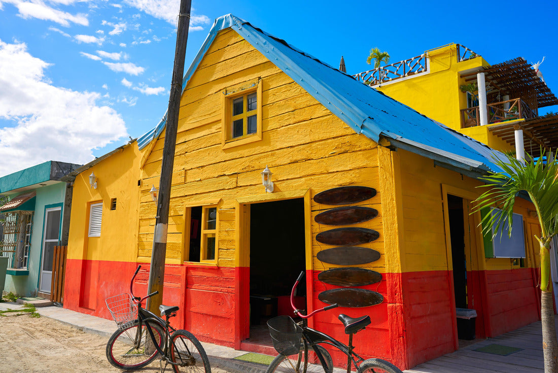 Holbox Island colorful Caribbean houses in Quintana Roo of Mexico 2000pc Puzzle