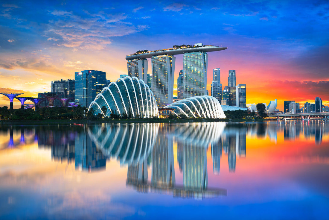 Skyline of the city of Singapore at dusk 2000pc Puzzle