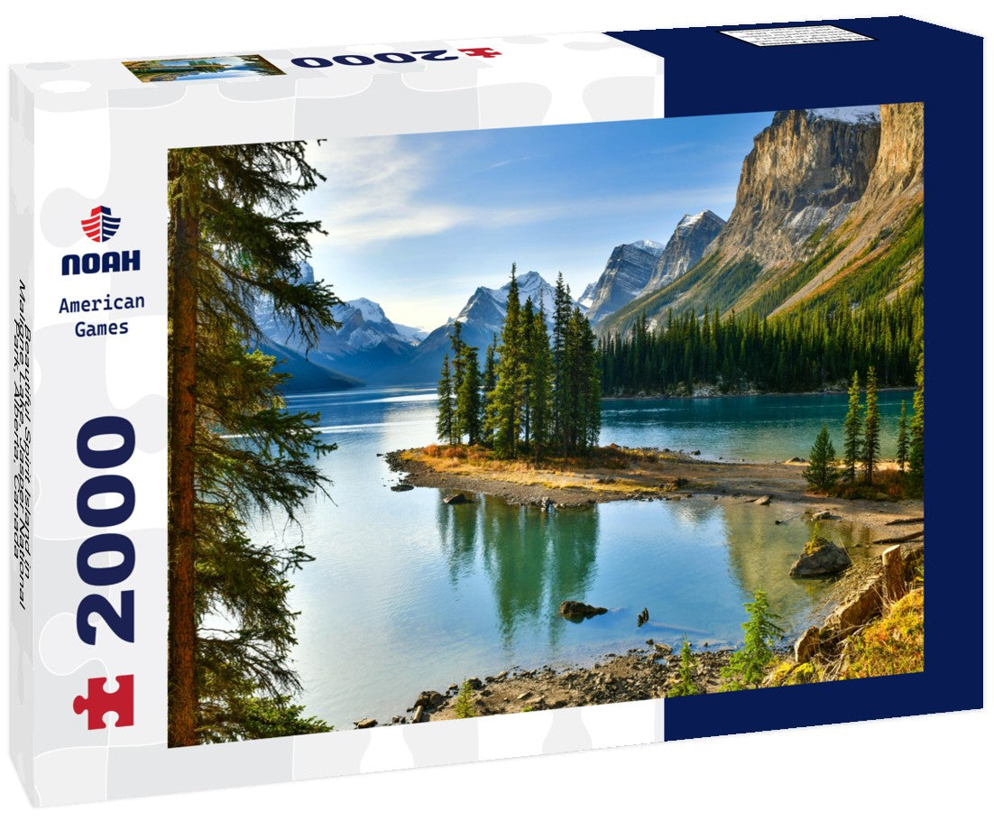 Noah Jigsaw Puzzle Beautiful Spirit Island in Maligne Lake, Jasper National Park, Alberta, Canada 2000 pieces
