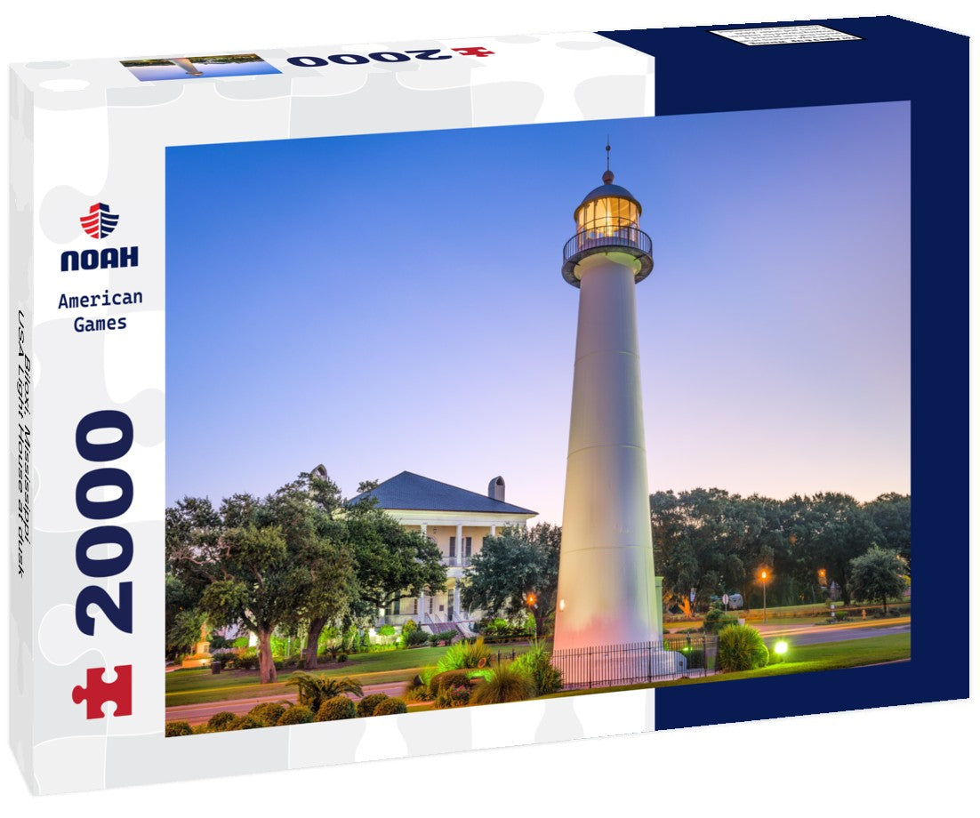 Biloxi, Mississippi, USA Light House at dusk 2000pc Puzzle