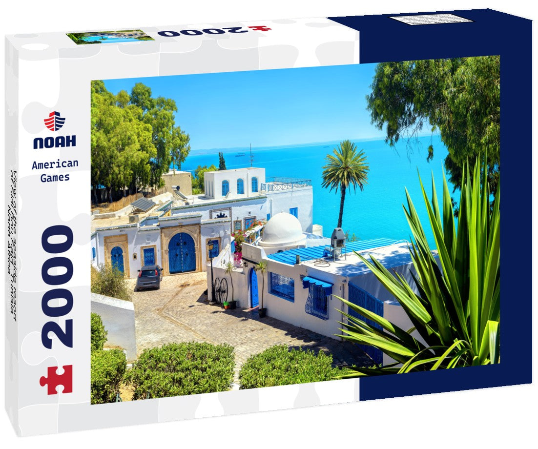 the seaside resort of Sidi Bou Said. Tunisia, North Africa 2000pc Puzzle
