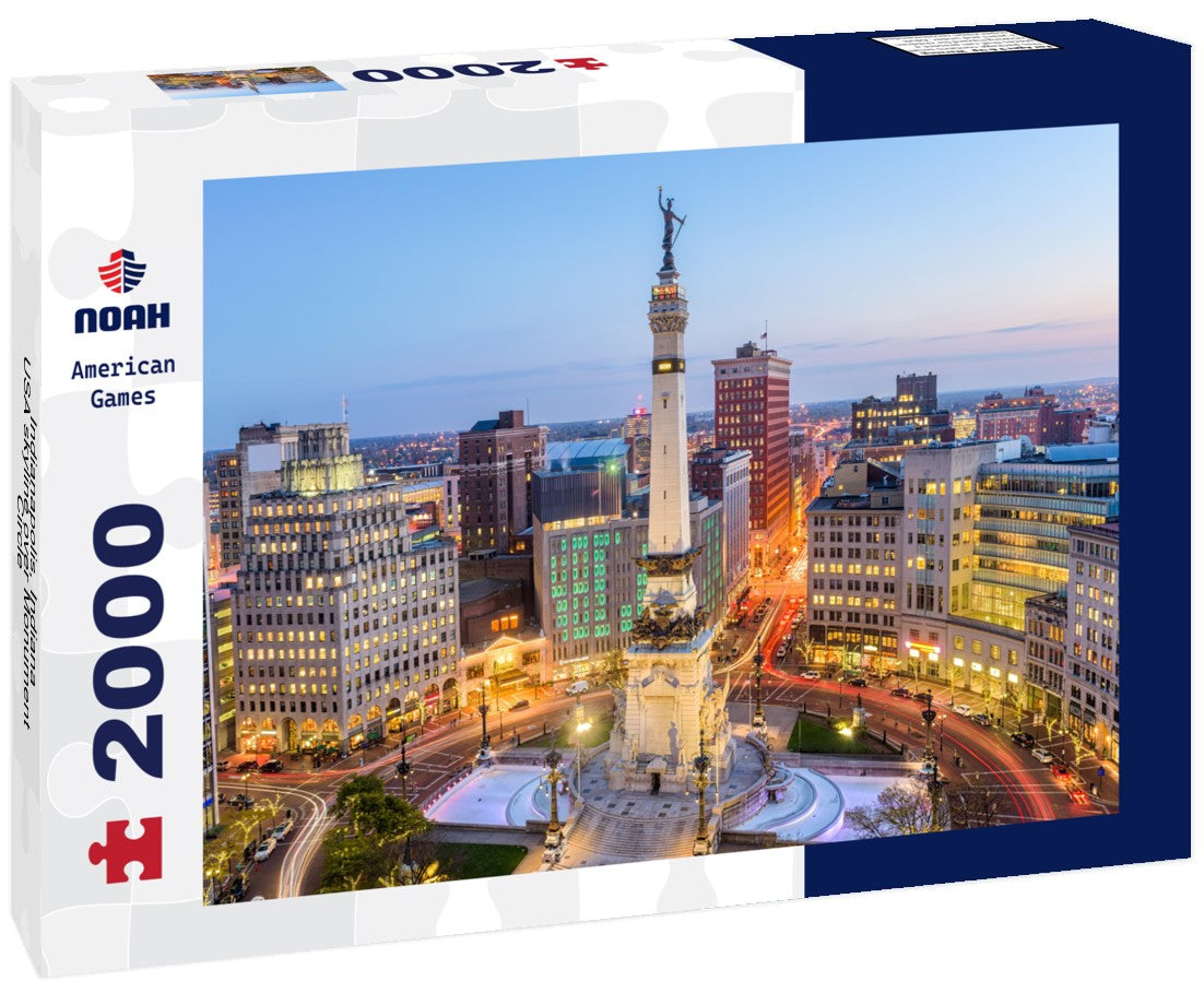 Noah Jigsaw Puzzle Indianapolis, Indiana, USA skyline over Monument Circle 2000 pieces