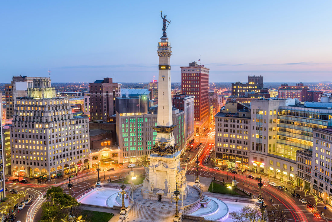 Noah Jigsaw Puzzle Indianapolis, Indiana, USA skyline over Monument Circle 2000 pieces