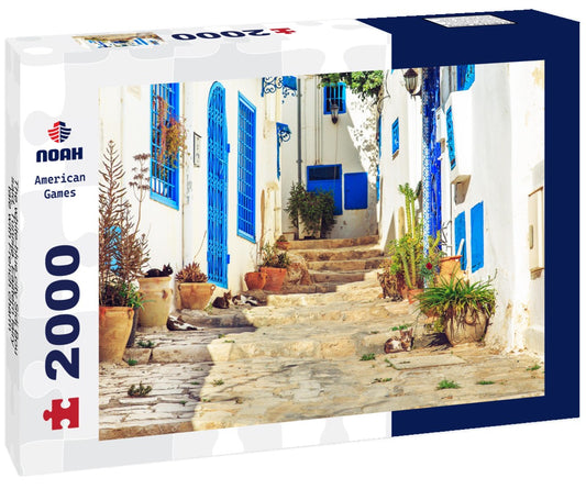 Noah Jigsaw Puzzle The white-blue city Sidi Bou said, Tunisia. Eastern fairy tale with French charm 2000 pieces