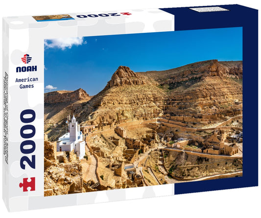 Noah Jigsaw Puzzle Panorama of Chenini, a fortified Berber village in the province of Tataouine, southern Tunisia 2000 pieces