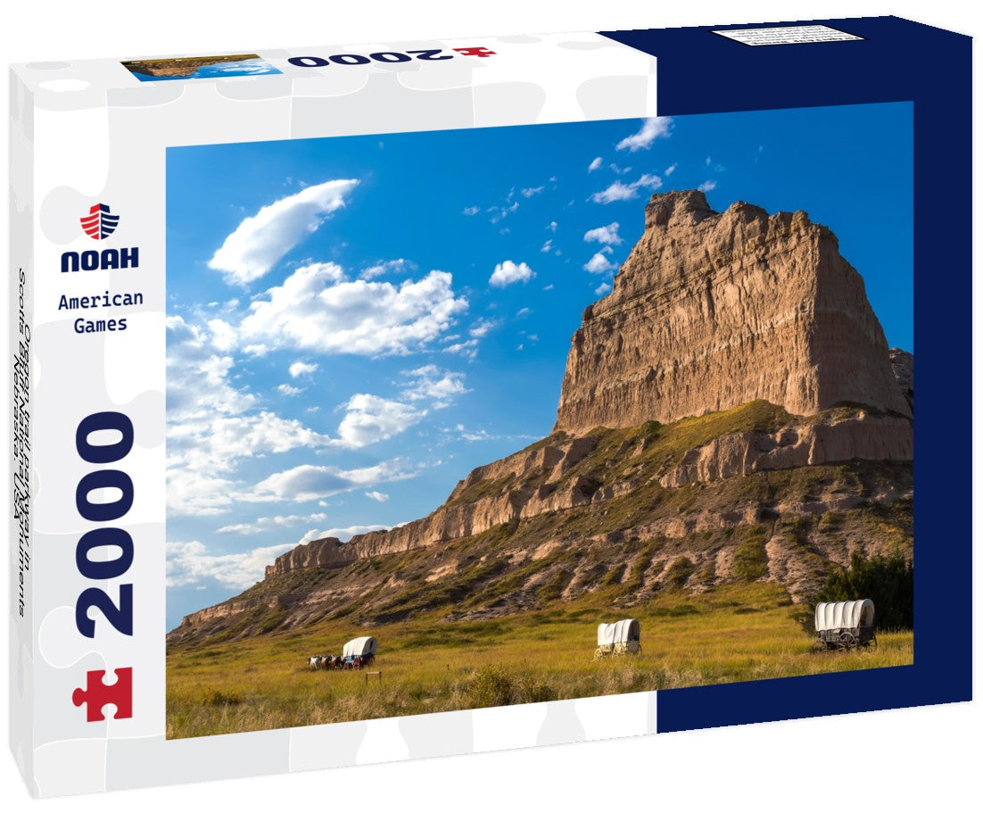 Oregon trail parkway in Scotts Bluff National Monuments, Nebraska. USA 2000pc Puzzle