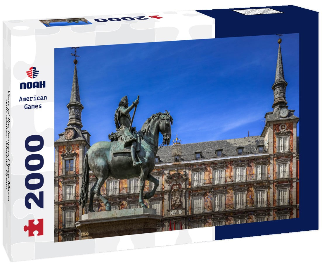 the famous Plaza Mayor with statue, Madrid, Spain 2000pc Puzzle