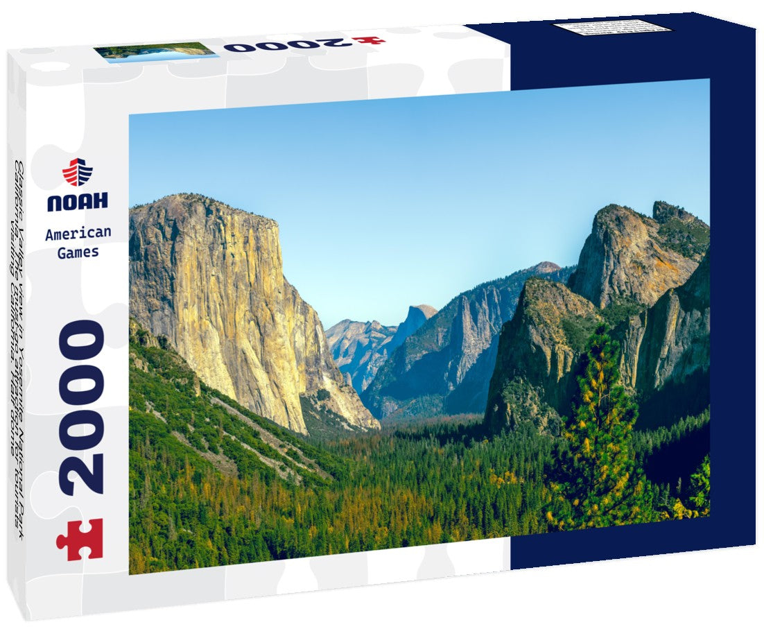 Classic Valley view in Yosemite National Park, California. The must-go attraction for tourists visiting California. Half dome 2000pc Puzzle
