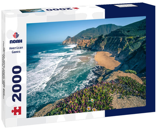 Noah Jigsaw Puzzle Devil's Slide sheer cliffs and Pacific Ocean coast in San Mateo County California 2000 pieces