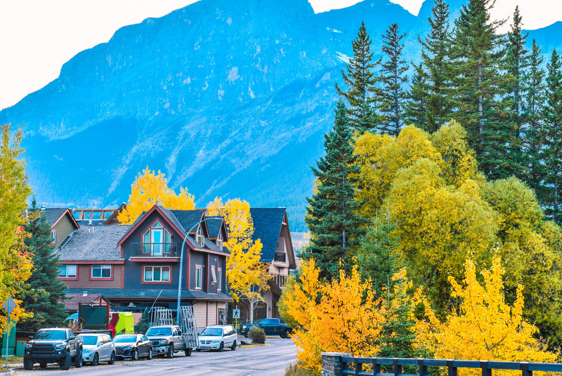 The streets of Canmore in the Canadian Rockies. Canmore is located in the Bow Valley near Banff National Park and is one of Canada's most famous towns in Canada 2000pc Puzzle