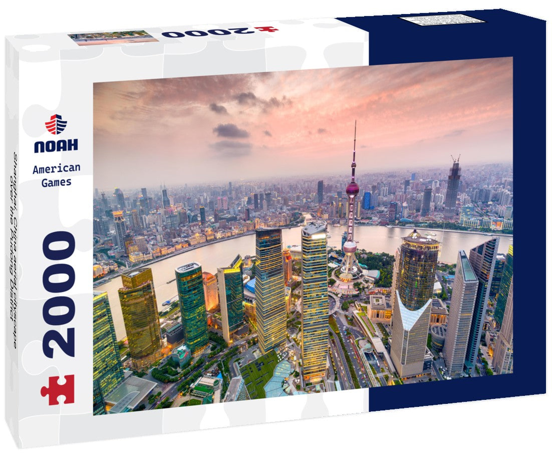 Shanghai, China aerial cityscape over the Pudong District 2000pc Puzzle