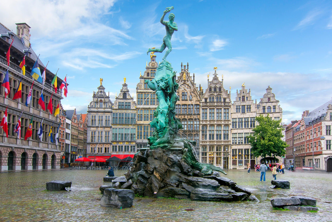 Noah Jigsaw Puzzle Brabo fountain on the Market Square, center of Antwerp, Belgium 2000 pieces