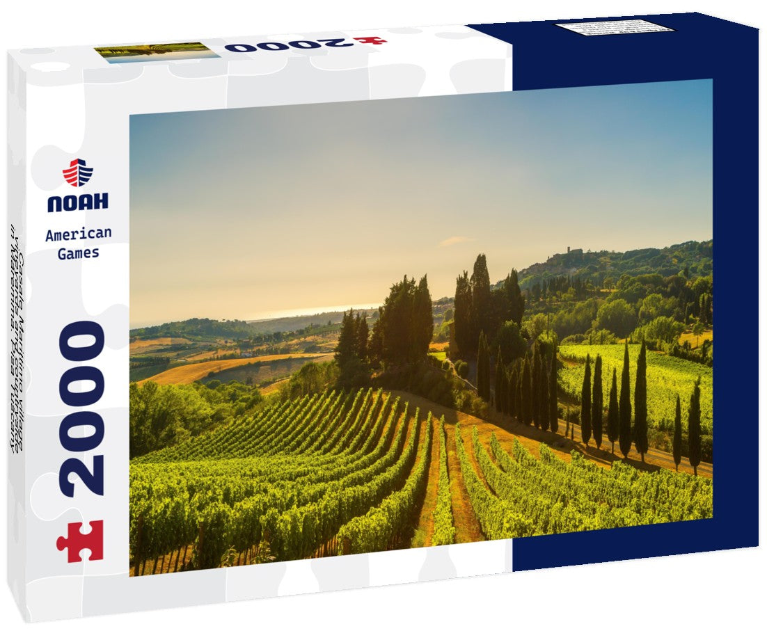 Casale Marittimo village, vineyards and countryside in Maremma. Pisa Tuscany, Italy 2000pc Puzzle