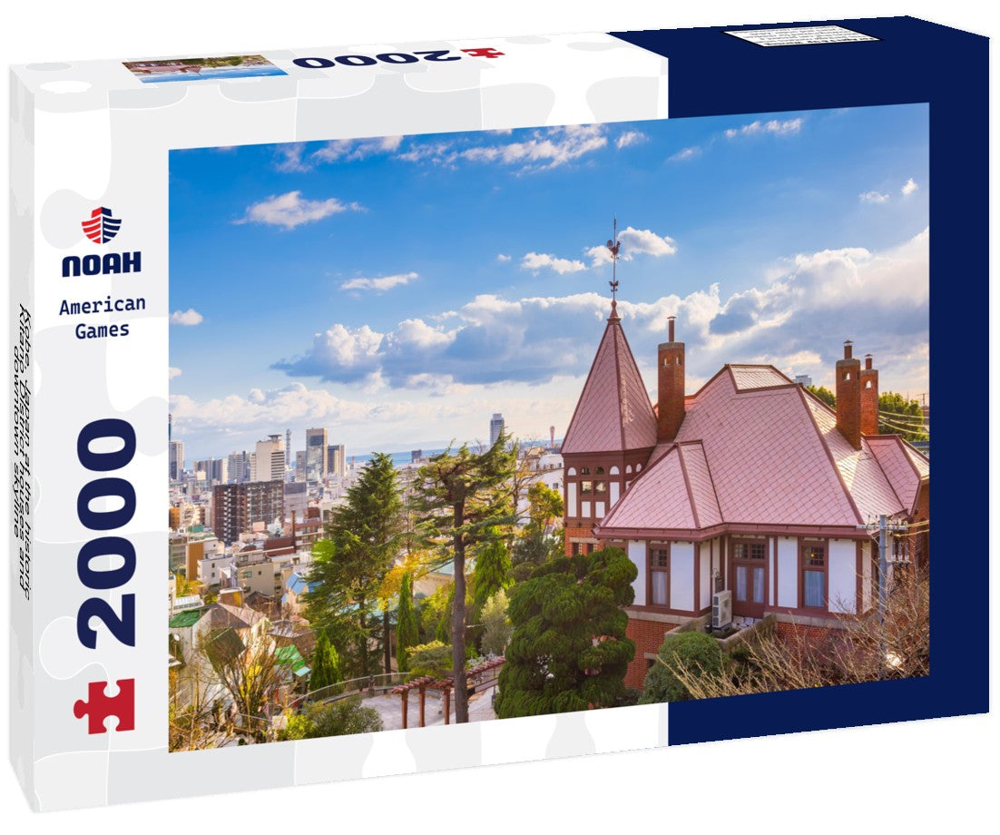 Kobe, Japan at the historic Kitano District houses and downtown skyline 2000pc Puzzle