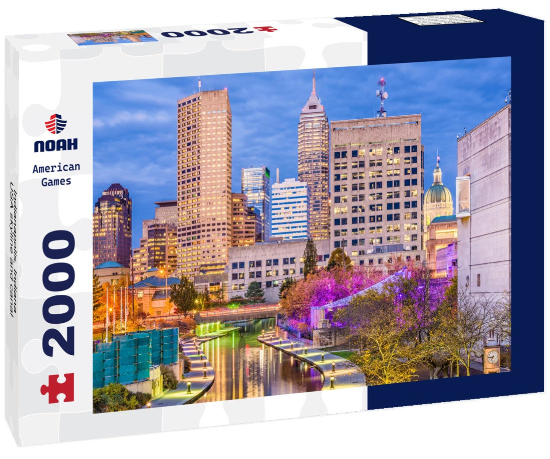 Noah Jigsaw Puzzle Indianapolis, Indiana, USA skyline and canal 2000 pieces