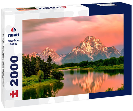 Noah Jigsaw Puzzle Grand Teton Mountains from Oxbow Bend on the Snake River at sunrise. Grand Teton National Park, Wyoming, USA 2000 pieces