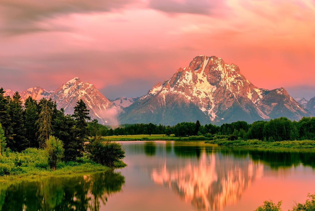 Noah Jigsaw Puzzle Grand Teton Mountains from Oxbow Bend on the Snake River at sunrise. Grand Teton National Park, Wyoming, USA 2000 pieces