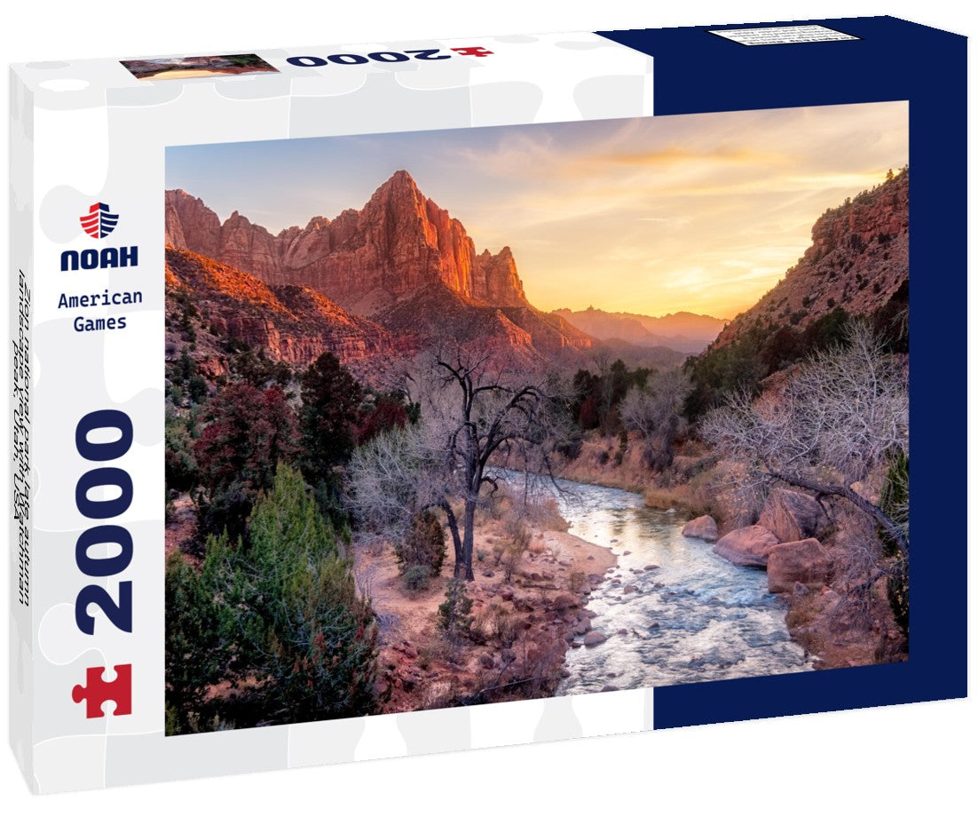 Noah Jigsaw Puzzle Zion national park late autumn landscape view with Watchman peak, Utah, USA 2000 pieces