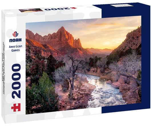Noah Jigsaw Puzzle Zion national park late autumn landscape view with Watchman peak, Utah, USA 2000 pieces
