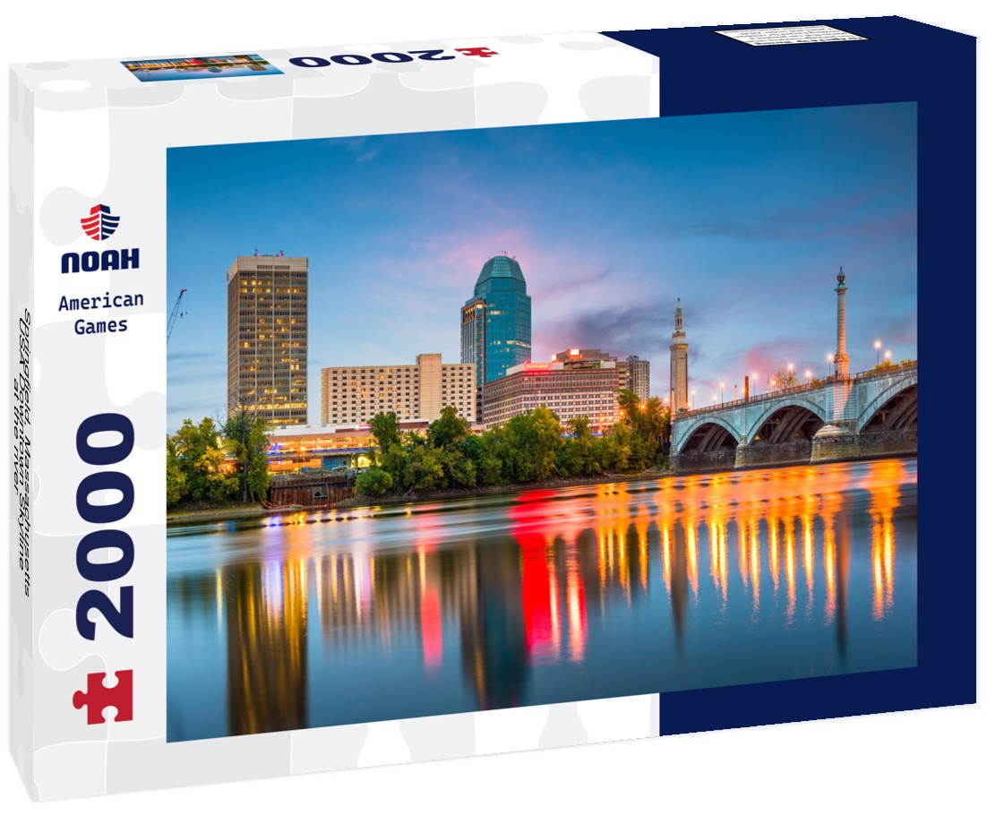 Springfield, Massachusetts, USA Downtown Skyline at the river 2000pc Puzzle