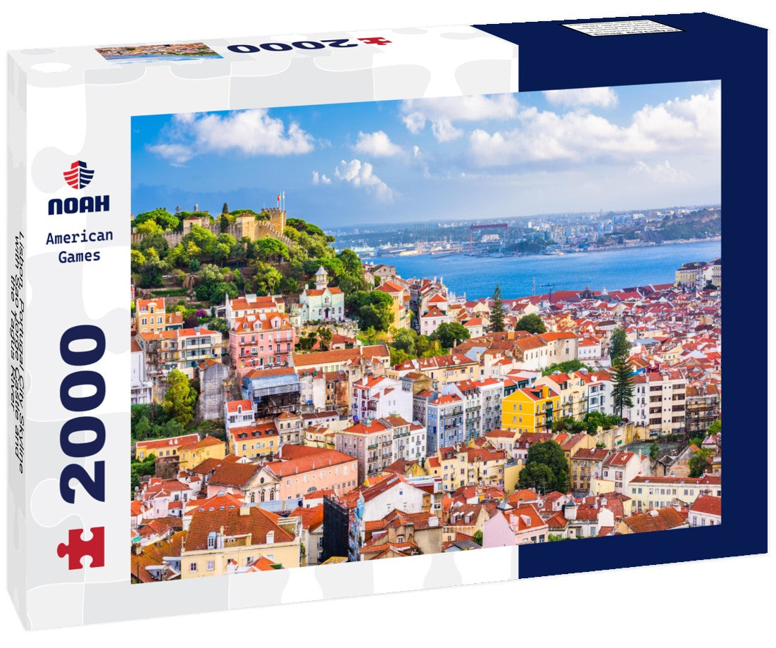 Lisbon, Portugal City Skyline with Sao Jorge Castle and the Tagus River 2000pc Puzzle
