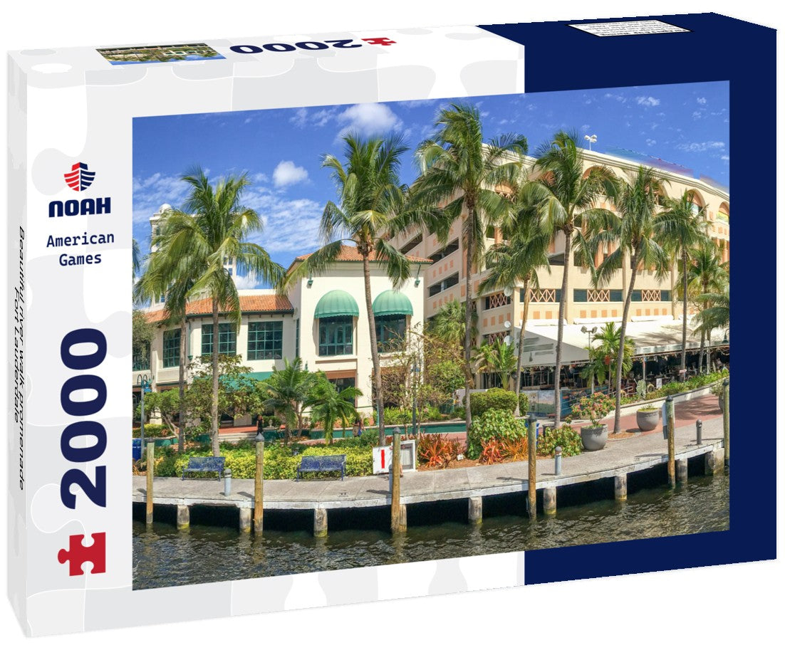 Beautiful river walk promenade, Fort Lauderdale 2000pc Puzzle