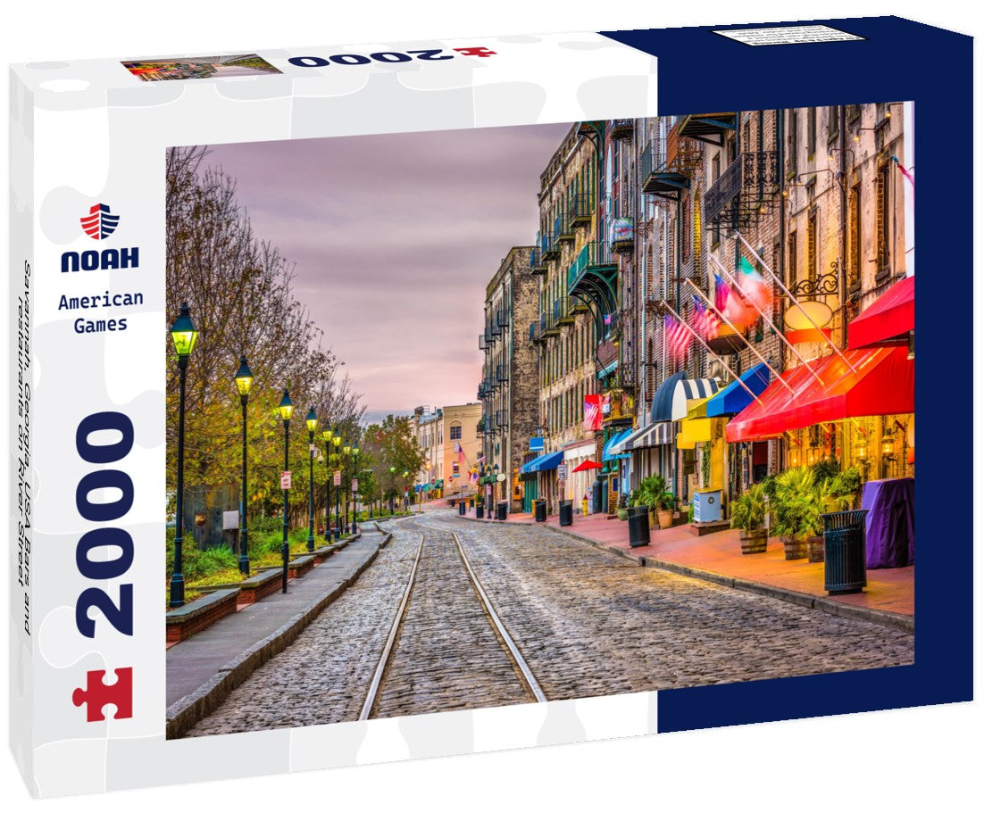 Savannah, Georgia, USA Bars and restaurants on River Street 2000pc Puzzle