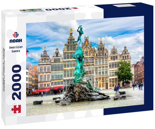 Noah Jigsaw Puzzle Brabo fountain on Market Square, Antwerp, Belgium 2000 pieces