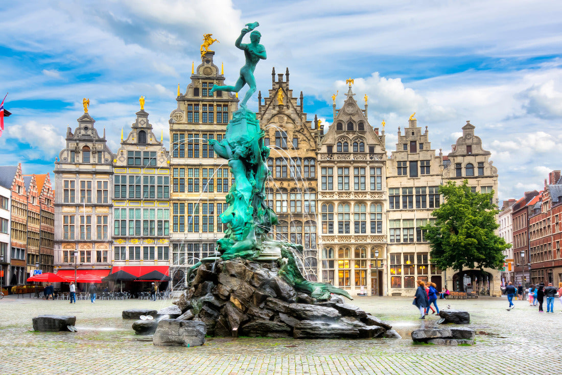 Noah Jigsaw Puzzle Brabo fountain on Market Square, Antwerp, Belgium 2000 pieces