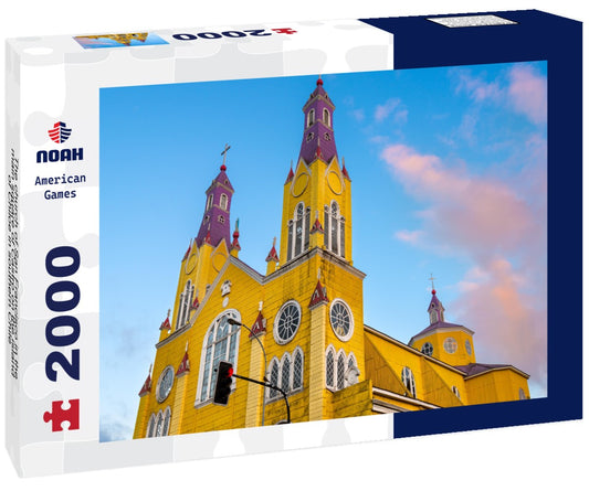 Noah Jigsaw Puzzle The church of San Francisco in the main square of Castro on the island of Chiloe in southern Chile 2000 pieces