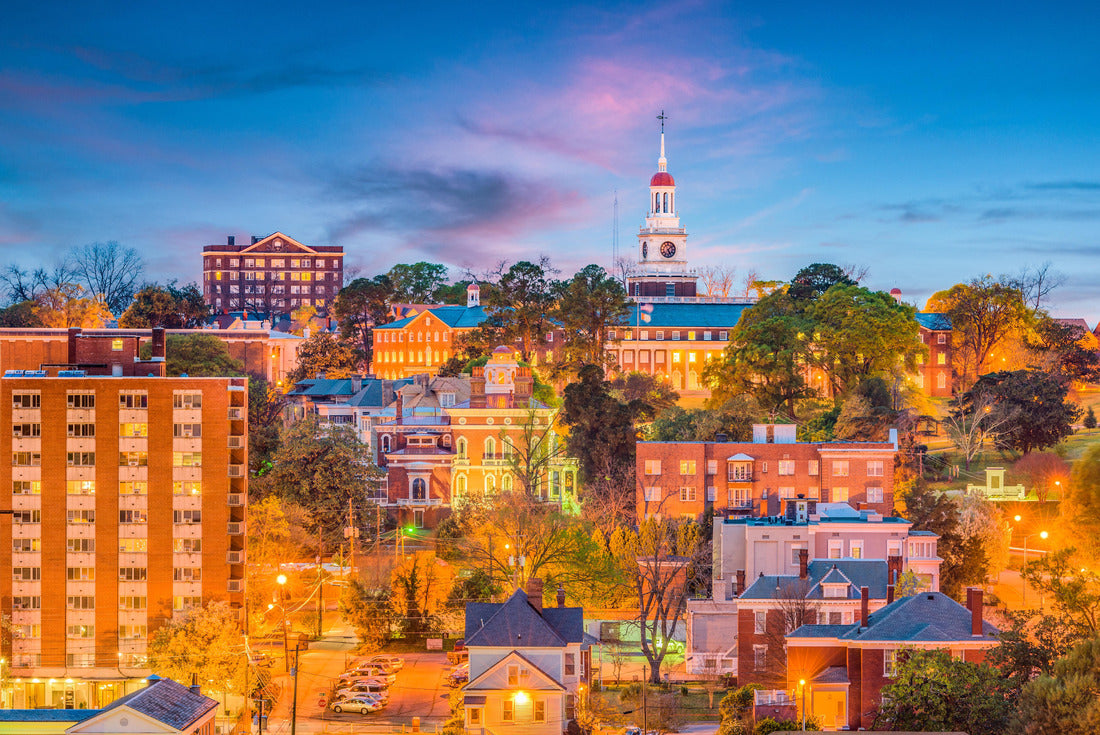 Macon, Georgia, USA downtown city skyline at dusk 2000pc Puzzle