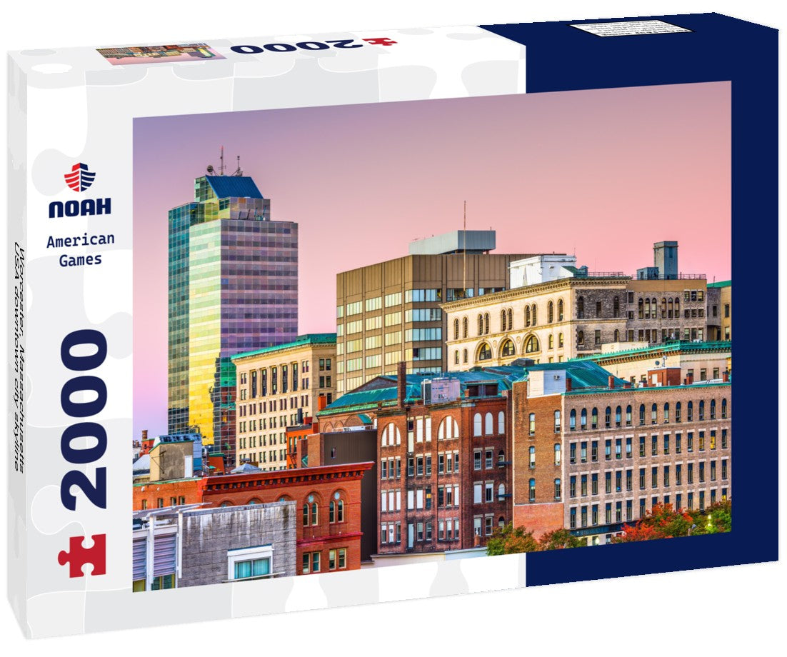 Noah Jigsaw Puzzle Worcester, Massachusetts, USA downtown city skyline 2000 pieces