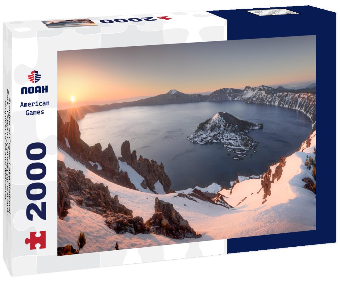 Noah Jigsaw Puzzle Sunrise at Crater Lake National Park, Oregon. Caused by volcanic eruption of Mount Mazama 2000 pieces