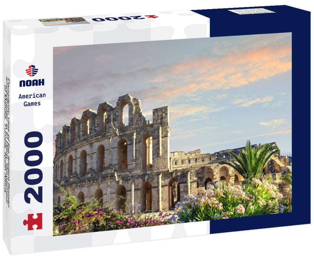 Noah Jigsaw Puzzle Panoramic view of the ancient Roman amphitheater in El Djem. Gouverneur of Mahdia, Tunisia, North Africa 2000 pieces