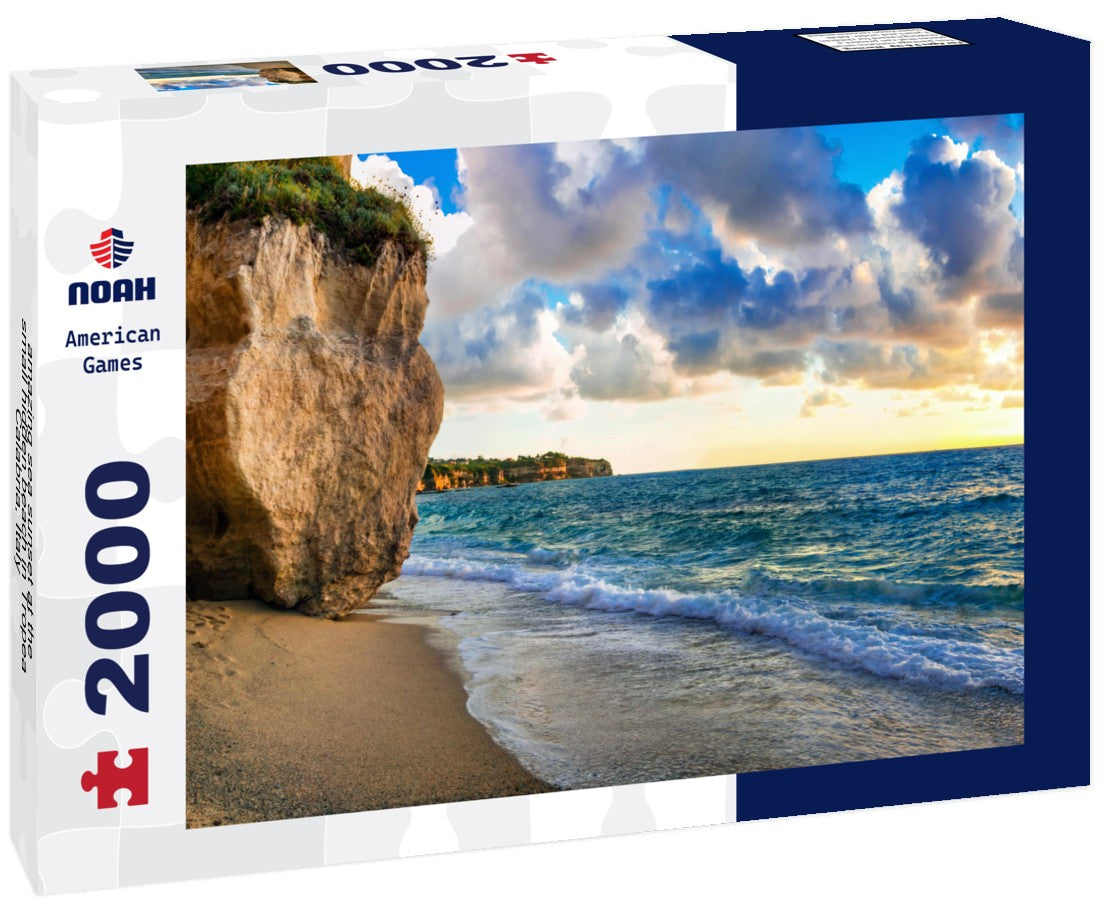 amazing sea sunset at the small hidden beach in Tropea, Calabria, Italy 2000pc Puzzle