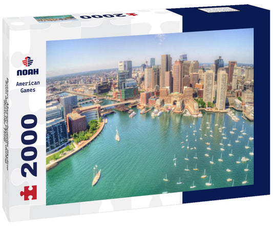Noah Jigsaw Puzzle Boston, Massachusetts Skyline from above by Drone during Summer Time 2000 pieces