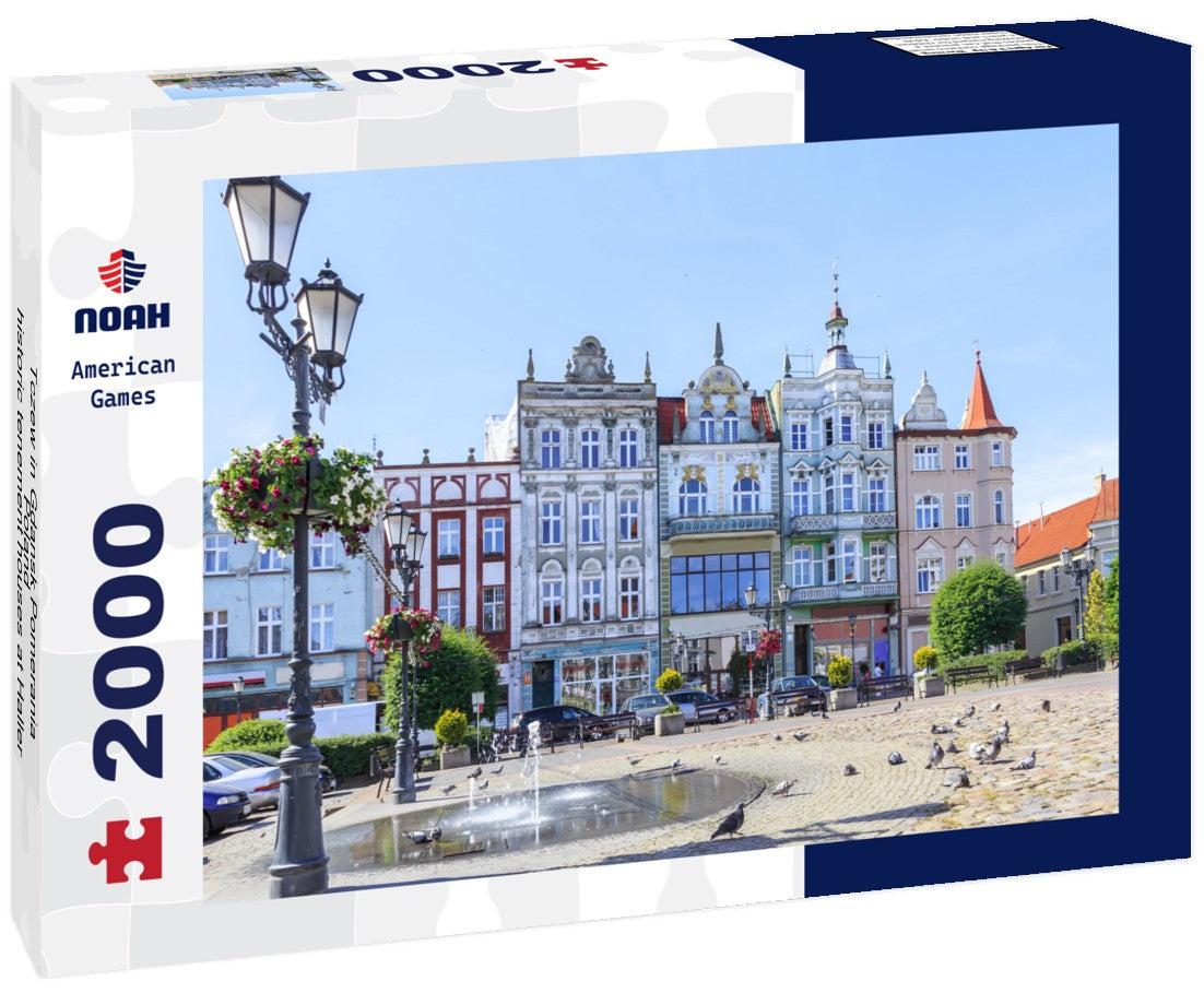 Tczew in Gdansk Pomerania, Poland - historic tenement houses at Haller Square that plays role of old town market square 2000pc Puzzle