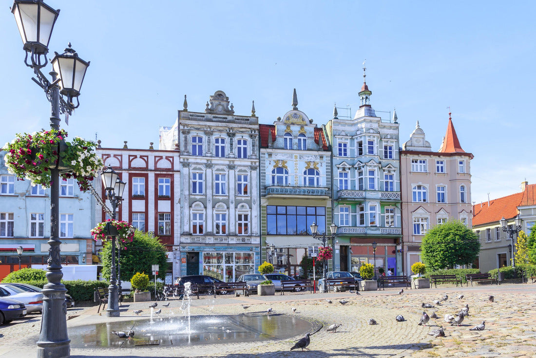 Tczew in Gdansk Pomerania, Poland - historic tenement houses at Haller Square that plays role of old town market square 2000pc Puzzle